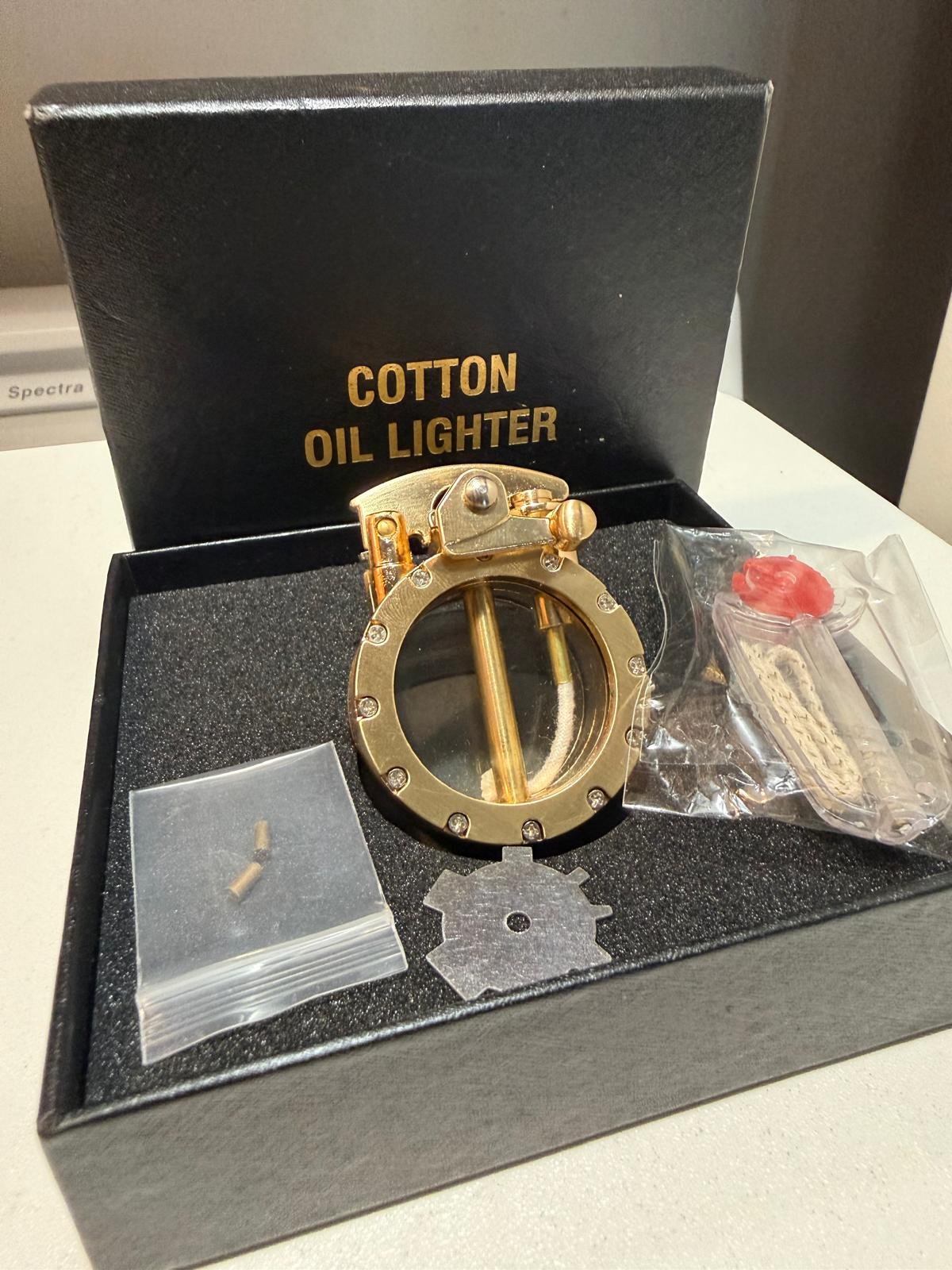 Cotton oil lighter kit (brass) with accessories photo